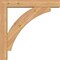 Ekena Millwork Thorton Block Smooth Bracket w/ Offset Brace, Western Red Cedar, 5 1/2"W x 30"D x 30"H BKT0604X30X30THR05SWR - alternate 4